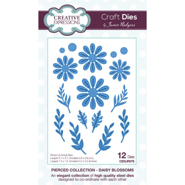 Jamie Rodgers Jamie Rodgers Craft Die Pierced Collection Daisy Blossoms | Set of 12