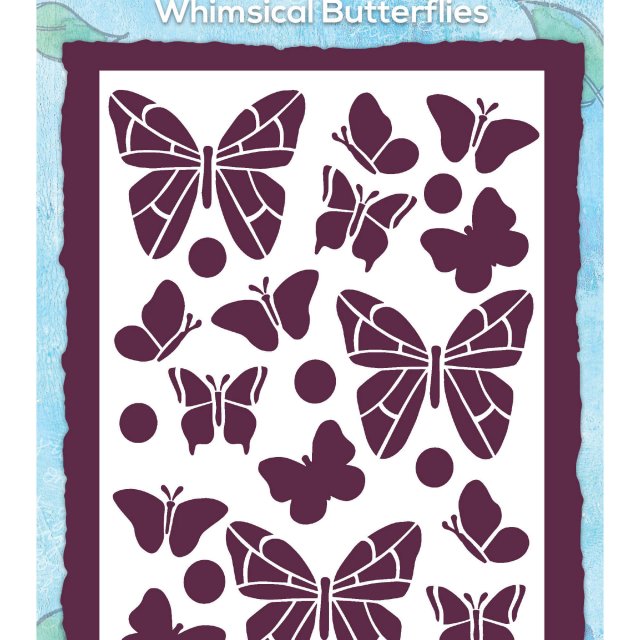 Helen Colebrook Creative Expressions Stencil by Helen Colebrook Whimsical Butterflies | 8  x 6 inch