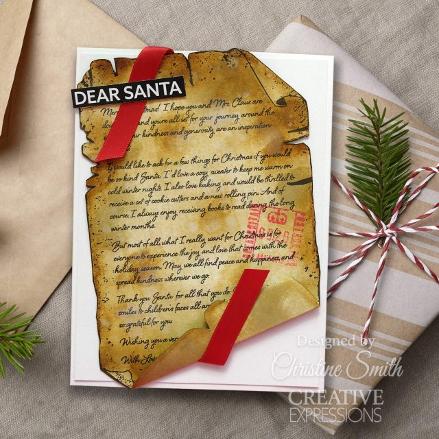 Creative Expressions Rubber Stamp Letter to Santa