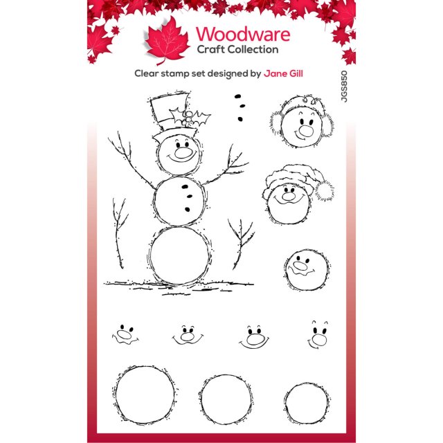Woodware Woodware Clear Stamps Bubble Snowmen | Set of 14