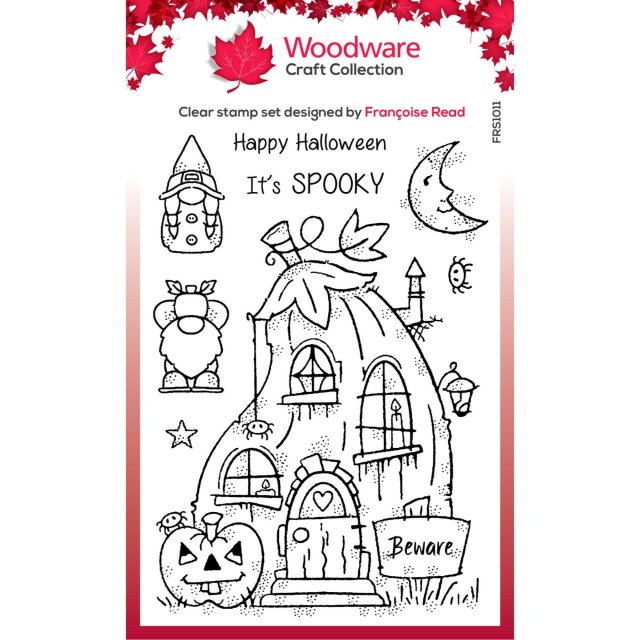 Woodware Woodware Clear Stamps Pumpkin House | Set of 8