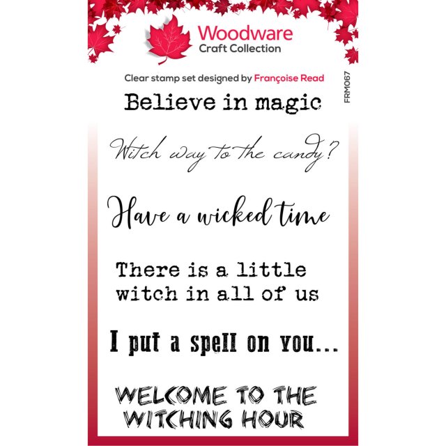 Woodware Woodware Clear Stamps Spell Time | Set of 6