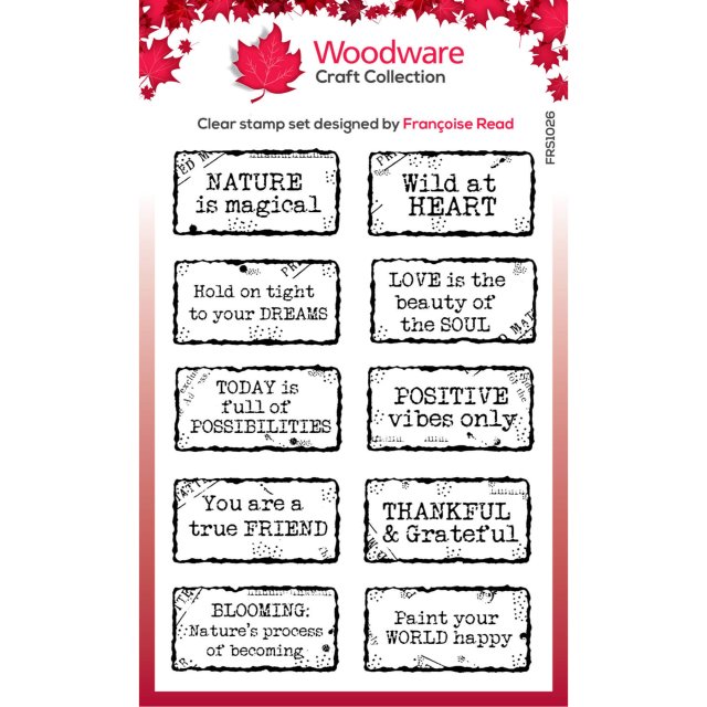 Woodware Woodware Clear Stamps Distressed Labels | Set of 10