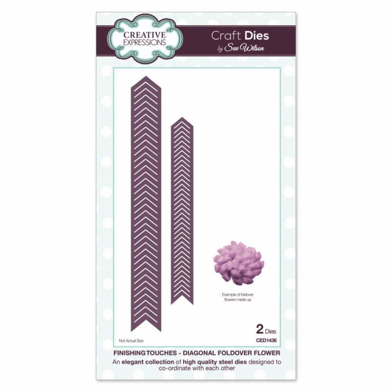 Sue Wilson Sue Wilson Craft Dies Finishing Touches Collection Diagonal Foldover Flower | Set of 2