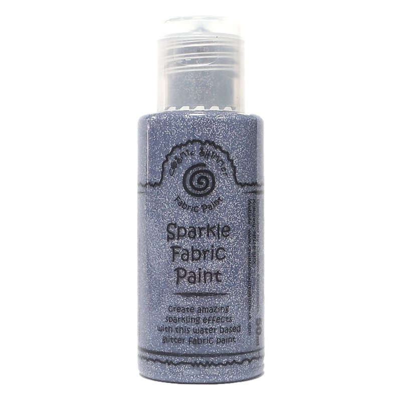 Cosmic Shimmer Cosmic Shimmer Sparkle Fabric Paint Victorian Silver | 50ml