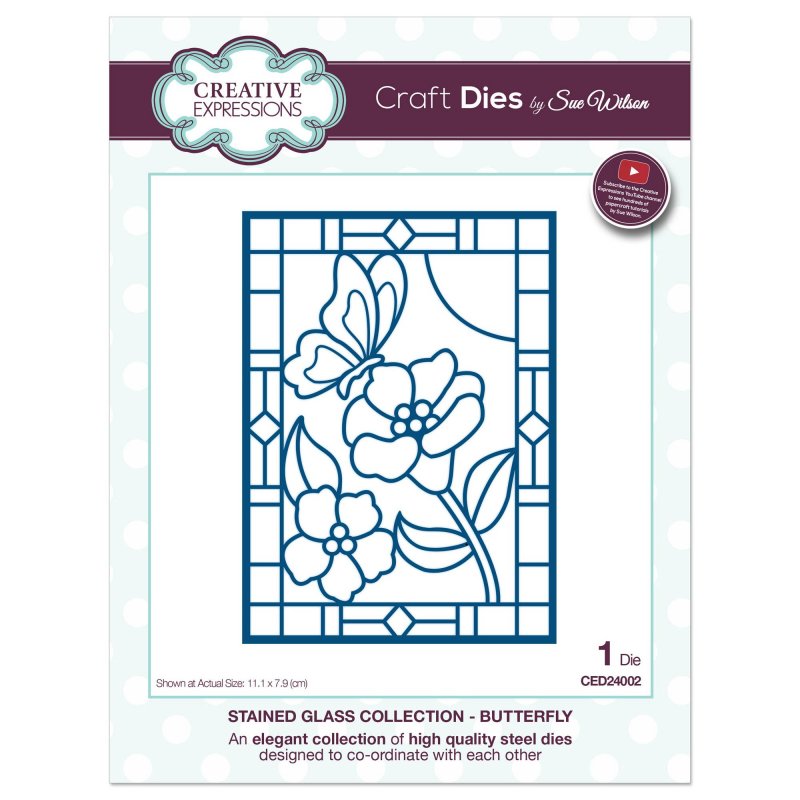 Sue Wilson Sue Wilson Craft Dies Stained Glass Collection Butterfly