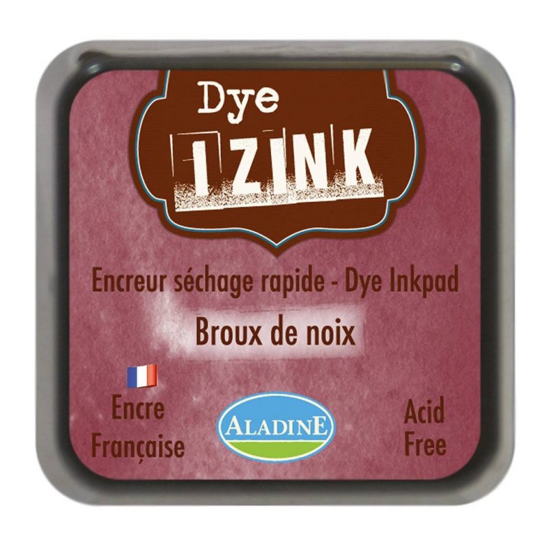 Izink Aladine Izink Dye Ink Pad Walnut | 5cm x 5cm