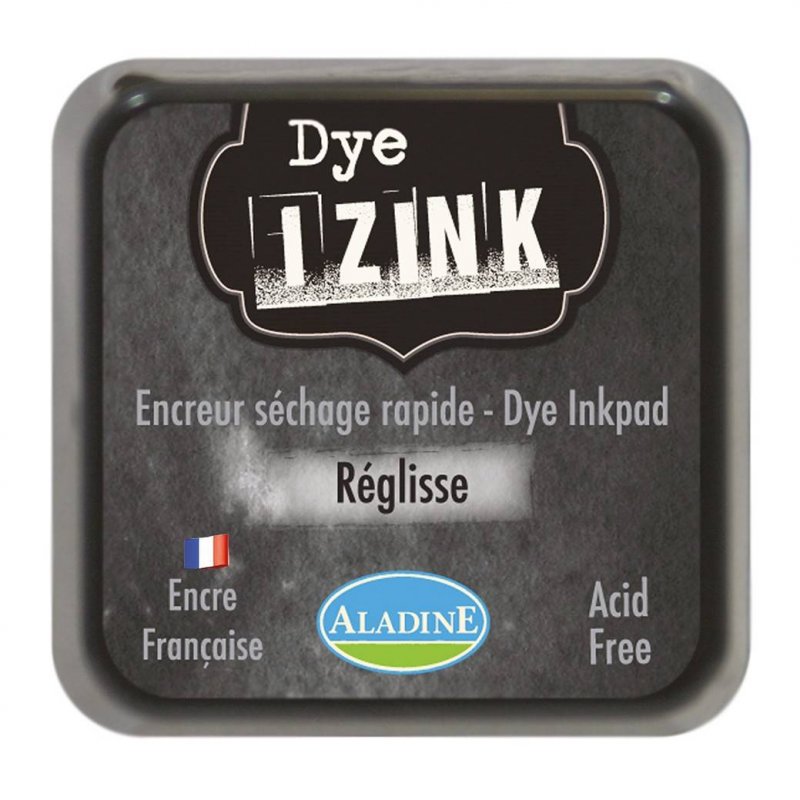 Izink Aladine Izink Dye Ink Pad Liquorice | 5cm x 5cm