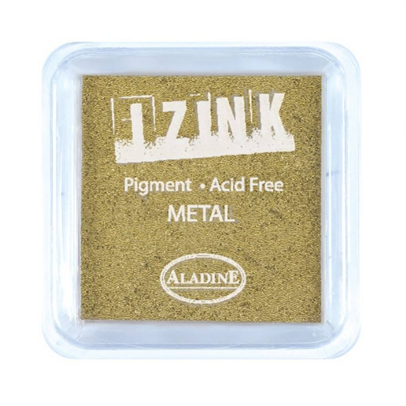 Izink Aladine Izink Pigment Ink Pad Metal Gold | 5cm x 5cm