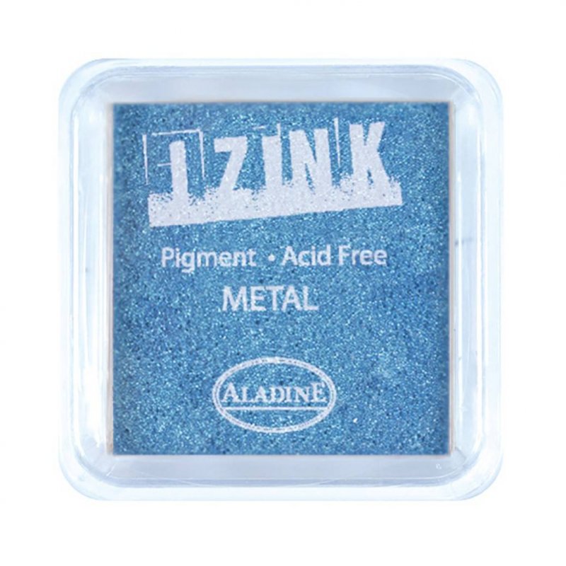 Izink Aladine Izink Pigment Ink Pad Metal Light Blue | 5cm x 5cm