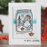Woodware Woodware Clear Stamps Snow Jar | Set of 6