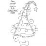 Woodware Woodware Clear Stamps Festive Fuzzies Tall Christmas Tree | Set of 2