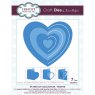 Jamie Rodgers Jamie Rodgers Craft Die In and Out Collection Hearts | Set of 7