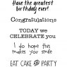 Woodware Woodware Clear Stamps Extra Birthdays | Set of 5
